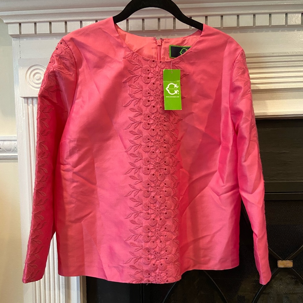 C Wonder Hot Pink Floral Top